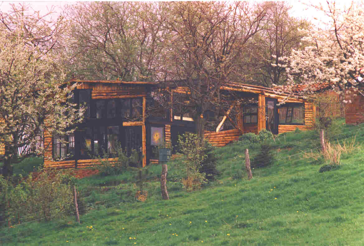 die Instrumentenbau-Holzwerkstatt im Frühling, Süd-Ost Seite